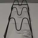 2 Pack Pot Lid Organizer Rack, 6-Tier Pot Lids Holder for Cabinet Door/Wall, No Drilling Adhesive Wall/Door Mounted Rustproof Pot and Pan Cover for Kitchen Storage, Classic Black