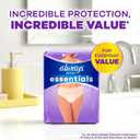 Always Discreet Essentials Adult Diapers for Women, Postpartum Essentials, Disposable Briefs, Unscented Incontinence Underwear Bladder Leak Protection, Size XL, 56 Count