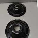 2 Packs Whirpool Drip Pans, Thickening to Prevent Bending and Rust-Includes Black Stove Drip Pans, Chrome 