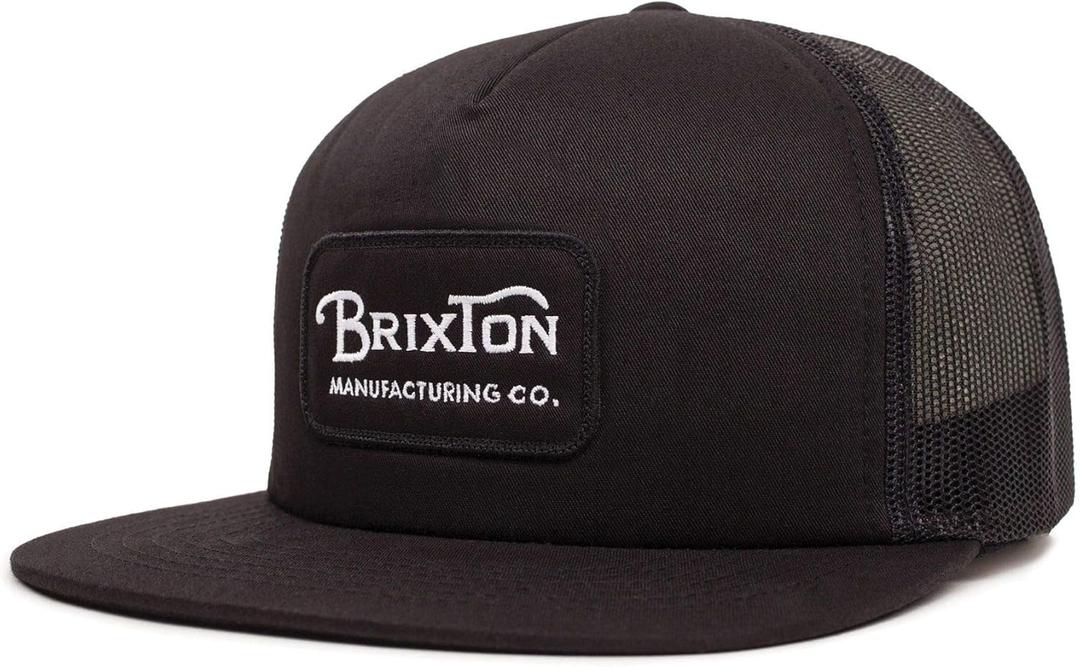 Brixton Men's Grade High Profile Adjustable Mesh Hat (Black/Black)