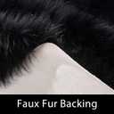 Latepis Black Fur Rug for Bedroom Throw Rugs 2x3 Faux Sheepskin Rug Washable Fluffy Shag Rugs Carpet for Cushion Pet Mat Room Dcor Rectangle