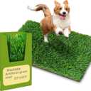Washable Artificial Grass Dog Potty Pad -Durable Fake Grass Pee PadReusable Indoor/Outdoor Puppy Training Mat for Dogs & Small Pets, Artificial Grass Doormat (23x18.5(Pack of 1))