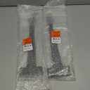 Renovators Supply Manufacturing Strap Hinge 15 in. Black Wrought Iron Spade Tip Strap Gate and Door Hinges with Hardware, Pack of 2