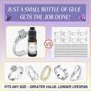 Ring Size Adjuster - CAMUTKRY Invisible Solution with UV Resin, Ring Fixators & UV LED Lamp for Loose Rings, Fits Any Ring Size, Easy to Apply & Remove