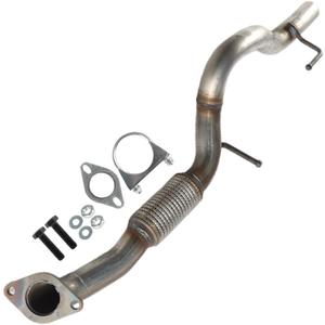 Front Exhaust Flex Pipe Replacement Compatible with 2015-2018 Jeep Renegade, 2016-2017 Fiat 500x, 2017-2021 Compass 2.4L, Direct Fit Replaces Parts