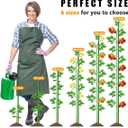 LAVEVE Garden Stakes 36 Inches Heavy Duty Steel Tomato Stake, Plastic Coated Support for Securing Trees, Climbing Plants, Cucumber, Beans, Pack of 20