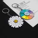 2 x Color Wheel Keychain - What To Eat Spinning Key Chain - Funny Aesthetic Arts Gifts for Artists