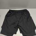 Pinkbomb Men's 2 in 1 Running Shorts Gym Workout Quick Dry Mens Shorts with Phone Pocket (Black, XX-Large)
