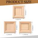 12 Pcs Dollhouse Picture Frames 1:12 Scale Miniature Picture Frames for Dollhouse Small Photo Frame Mini Wooden Dollhouses Accessories Mini House Decoration Simulation for Craft Artwork(1.25 Inches)