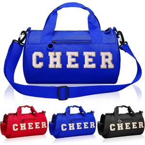 Blue Cheer Bag for Girls Gym Sport 13x7 Inch Small Duffle Travel Dance Gymnastics Bags for Toddler Kid Girls Teens Student Athletes Workout