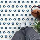 MORCART 20 Pack Peel and Stick Floor Tile, Removable Vinyl Flooring Waterproof 7.87" x 7.87" DIY Flooring for Bathroom, Kitchen, Fireplace, Pet House, Stairs, Bedrooms, Wall White Blue