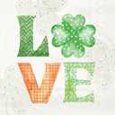 2 x IHR Ideal Home Range Cocktail Napkins Disposable 3-Ply Paper Party Napkin Pack, 5" x 5", Lucky Charm, 20-Count