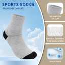 Men'S Sports Socks Size 8-11, Ankle Support, Ankle Protection, Seamless Cushioning Design, Moisture Wicking (XS)