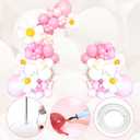 Balloon Arch Stand 8.2 Feet and 5 Feet Free Bending Half Arch Balloon Stand with Base Balloon Arch Kit for Wedding Birthday Baby Shower Graduation Halloween Party Decorations