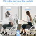Seat Cushion for Office Chair, Sciatica and Tailbone Pain Relief Cushion, Coccyx Cushion for Car, Desk Chairs, Wheelchair (Gray)