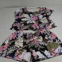 Ekouaer Women's Pajamas Set Ruffle Sleeves Sleepwear V Neck Comfy 2 Piece Pjs Loungewear Set with Pockets  2XL