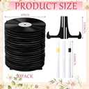 Novabright 20 Pcs Vinyl Record Wood Wedding Table Numbers with Easel Stand Retro Music Wedding Party Decorations for Reception DIY Doodle Fake Records Table Signs with 3 Markers for Souvenir Gifts