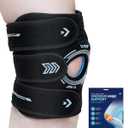 Knee Brace for Women Plus Size: Large Adjustable Knee Sleeves with Side Stabilizers for Men, Pain Relief for Meniscus Tear, MCL & LCL Injuries, Patella Dislocation Support Black