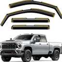 in-Channel Window Rain Guards Fit for Chevy Silverado & GMC Sierra 2500HD/3500HD 20202026 Crew Cab, Window Deflector, Extra Durable Vent Window Visors, Visors Vent Shades Car Accessories