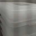 IRIS USA File Box, Plastic File Organizer with Lids for Letter/Legal File, Portable Document Box For Moving, Storage Bin with Durable and Secure Lid, Stackable Nestable BPA-Free, Clear 35 Qt. 4 Pack