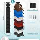 Hat Organizer for Baseball Caps (2-Pack), Strong Adhesive Hat Rack for Wall, Multi-layer Hat Hooks Storage for 18 Hats, Hat Holder Hanger for Door, Bedroom, Closet - Black