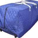 Extra Large (75 Gallon) Heavy Duty Rolling Blue Duffle Bag Quilted, Durable Moving & Storage Bag with Wheels for Dorm, Holiday, Travel or Seasonal Use by Simple Living Solutions