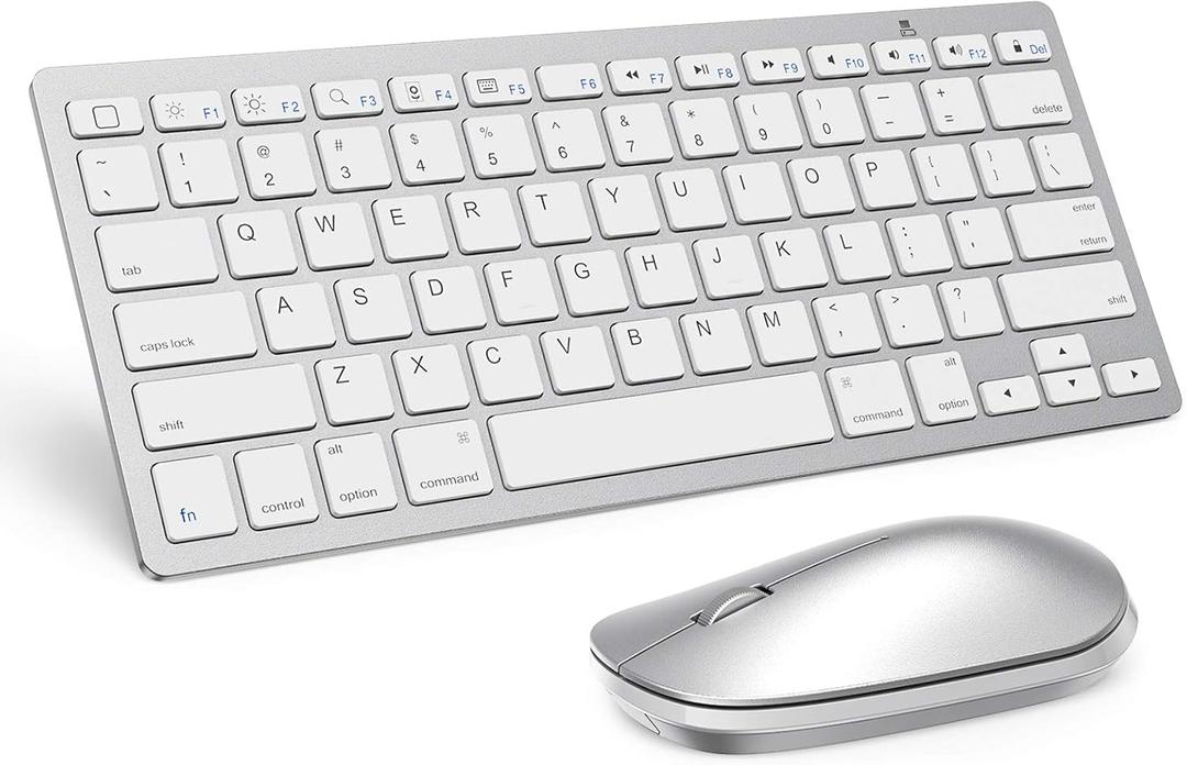 SPARIN Wireless Bluetooth Keyboard and Mouse for iPad (A16) 11th 10th Generation, iPad Air (13/11 inch), iPad Pro 13/12.9/11 inch, iPad 9th 8th Gen, iPad Mini 7th 8.3 inch, Above iOS13 Silver White