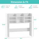 37 Inch White Desk Hutch Dorm Top Only with Felt Board for College