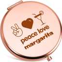 Drinking Lover Gift for Women Compact Mirror Margarita Lover Gifts Bartender Gift Tequila Cocktail Present Bartender Trip Bachelorette Party Christmas Birthday Present for Sister Folding Makeup Mirror