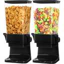 Cereal Dispenser Countertop 2 Pack 5.5 Qt Large Cereal Storage Container Holder Dispenser for Pantry Dry Food Snack Nut Candy Dispenser Countertop Kitchen Organization Storage for Oatmeal Granola