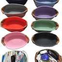 Small Cotton Woven Basket with PU Leather Handle, Baby Kids Clothes Toys Candy Gifts Cotton Rope Organizer, Living Room Basket Bathroom Shower Storage Laundry Basket, Dog Cat Bed, Cute Decor, Navy