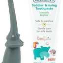 Toddler Training Toothbrush and Natural Kids Toothpaste with Citroganix - 1.6 oz - Fluoride-Free Toothpaste and Toddler Toothbrush - 6+ Months - Elephant , Pack of 2
