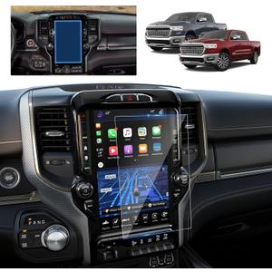 Ram 12 Inch Screen Protector for 2019-2026 Dodge Ram 1500 2500 3500 Uconnect 5 Nav Pickup Truck 12-In Display Ram 1500 Accessories 9H Anti-Scratch Tempered Glass Protective Film