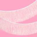 xo, Fetti White Iridescent Fringe Banner - 5 Ft. | Bachelorette Party Decorations, Birthday Party Decor, Baby Shower Supplies, Photo Booth Banner Backdrop