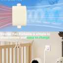 Stroller Fan Portable, Personal Fan for Travel, Digital display, Detachable 5 Speeds Rechargeable 360 Rotate Flexible Tripod Fan, For Home Office Stroller Camping - Rice White