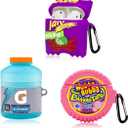 [3Pack]Cute Case for Airpod 2/1, 3D Cartoon Kawaii Bubble Gum&Sport Water&Purple Potato Airpods Cover Food Design Girl Boys Fashion Fun Protective Skin Accessories Silicone Case
