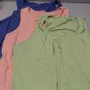 Ficerd 3 Pack Women's Henley Tank Tops Sleeveless Button Down Summer Shirts 2026 Casual Trendy Loose U Neck Tee Blouses(Haze Blue, Pink, Light Green,X-Large)