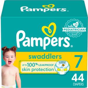 Pampers Baby Diapers - Swaddlers - Size 7, 44 Count, Ultra Absorbent Disposable Infant Diaper