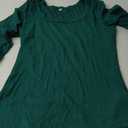 Women's Long Sleeve Tops Casual Scoop Neck Ribbed Knit Slim Fitted Basic Tee Shirts 2025 Fall Trendy Outfits (Large, Deep Green)