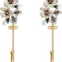 2 Pack Decorative Wall Hooks, Vintage Flower Shaped Metal Wall Hook for Hanging Coats Clothes Keys Hats Towels (Magnolia)
