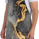 Kitchen Chef Apron With Pockets For Cooking Grilling Bbq Painting Women Men Apron (Black Gray)