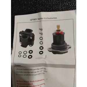 GP76851 Mixer Cap and GP500520 Pressure Balancing Unit Kit, Compatible with Kohler GP77759, GP876851 Part, Shower Valve Cartridge Replacement Repair Kit for Rite Temp and 1/2" Shower Valve