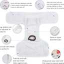 CuteBone Dog Diapers Female Washable Small Medium Large 3 Pack Reusable Doggie Diapers Puppy Period Pants for Doggy Heat Cycle Peeing D14M