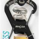 Nite Ize Ahhh Dual Bottle Opener, S-Biner Dual Carabiner with Double-Sided Bottle Openers, Black