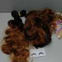 12A Grade Ombre Body Wave Bundles Human Hair (T1B/30/27,16" 18" 20") Brazilian Ombre Brown Body Wave Human Hair 3 Bundles 100% Real Unprocessed Virgin Remy Hair Quick Weave