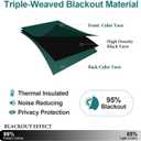 ChrisDowa Blackout Curtains 48 inches Long for Bedroom - 2 Panels Set Grommet Thermal Insulated Room Darkening Curtains for Living Room (Forest Green, 42 x 48 Inch)
