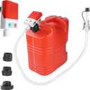 Fuel Transfer Pump, 3.8 GPM, Auto-Stop Nozzle, 51-inch Hose with 3 Tank Fittings, Battery-Powered Portable Siphon Pump for Oil, Gasoline, and Diesel (orange)