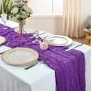 6 Pack 10FT Purple Cheesecloth Table Runner 120 Inch Long Gauze Rustic Boho Spring Cheese Cloth Table Runner Sheer Fabric Decorations for Holiday Party Wedding Banquet Bridal Baby Shower Dcor