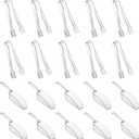 10 Pieces Plastic Serving Tongs Mini Kitchen Tongs Kitchen Tongs Utility and 10 Pieces Plastic Kitchen Scoops Clear Ice Scoop Mini Clear Buffet Scoop for Candy Dessert Buffet Ice