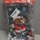 4PCS Personalized Christmas Stocking12 Medium Christmas Stockings Bulk with Santa,Snowman, Reindeer, DogFestive Stockings for Mantel Decor, Family Holiday Season Decor